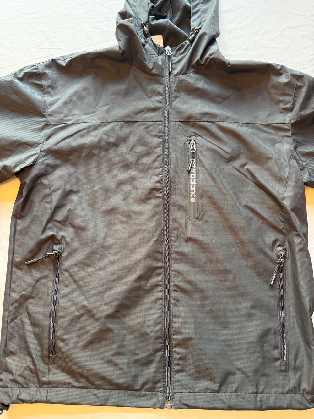 New Balance Men's Dark Gray Hooded Windbreaker Jacket